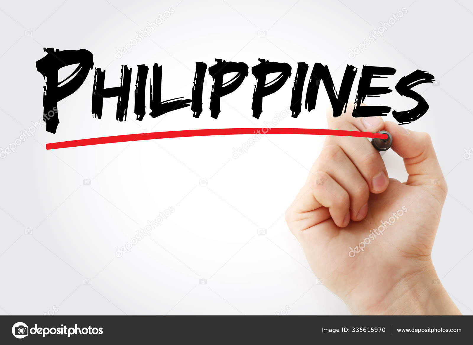Philippines text with marker — Stock Photo © dizanna 335615970