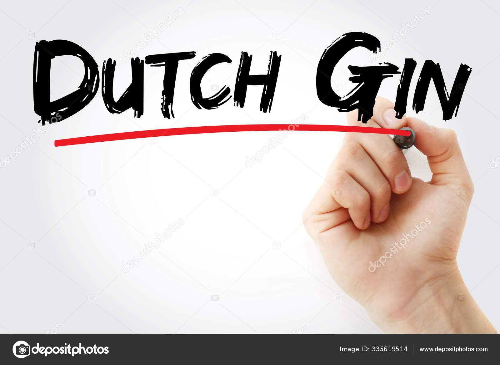 Dutch Gin text with marker Stock Photo by ©dizanna 335619514