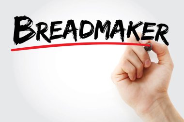 Breadmaker text with marker clipart