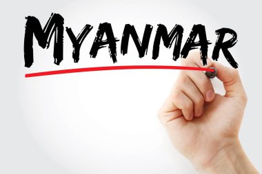 İşaretli Myanmar metni