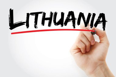 İşaretli Litvanya metni