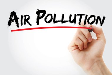 İşaretli hava kirliliği metni