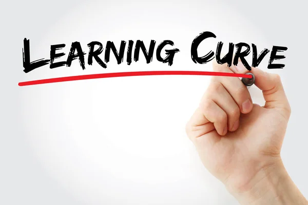 Learning curve text with marker — Stock Photo, Image