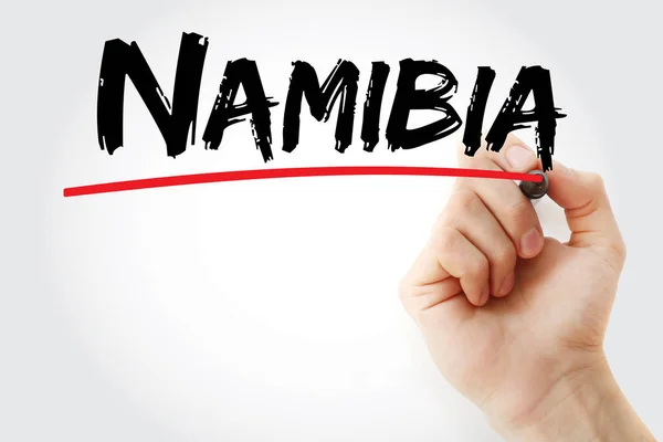 Namibijský text se značkou — Stock fotografie