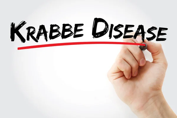 Testo della malattia di Krabbe con marcatore — Foto Stock