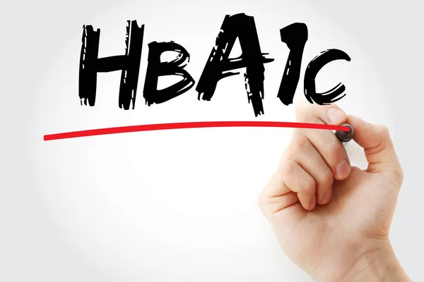 Hba1c Text mit Marker — Stockfoto