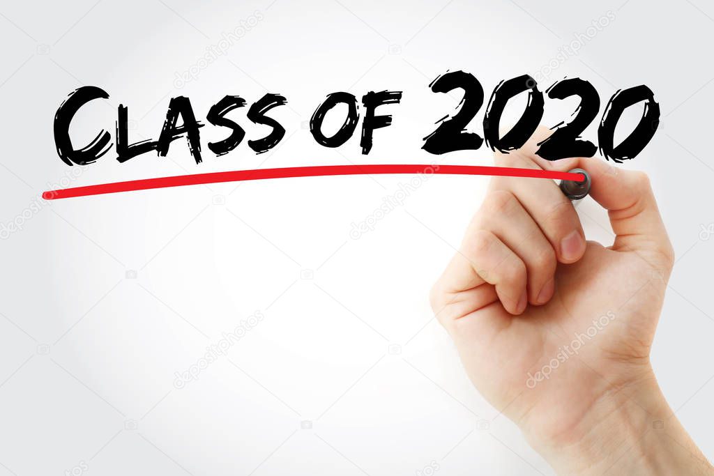CLASS OF 2020 with marker