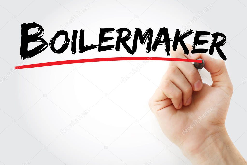 Boilermaker text with marker