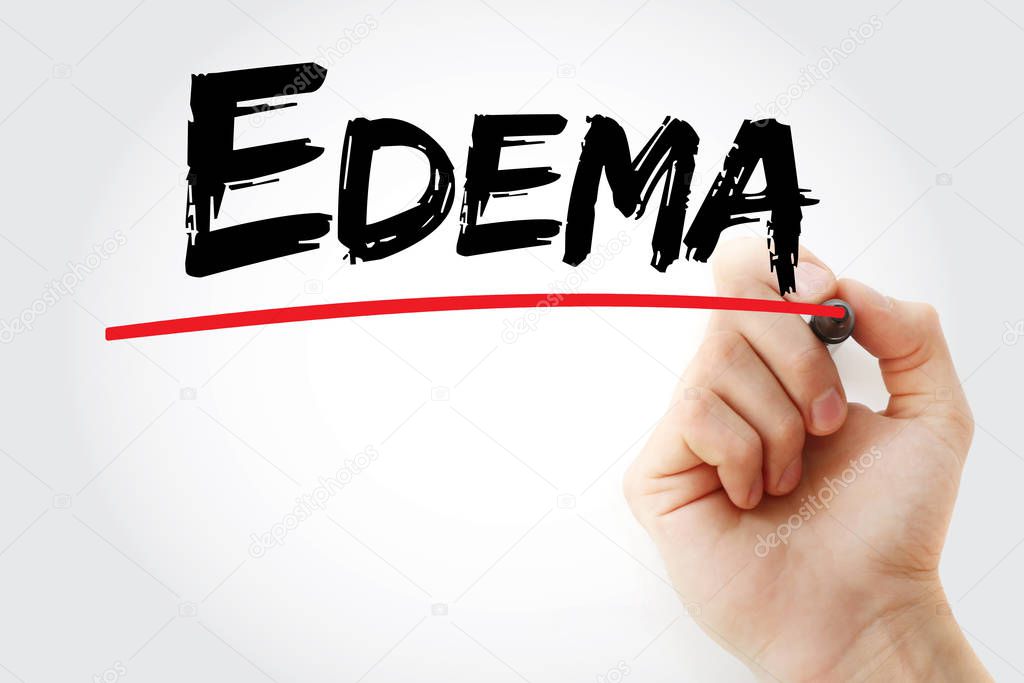 Edema text with marker