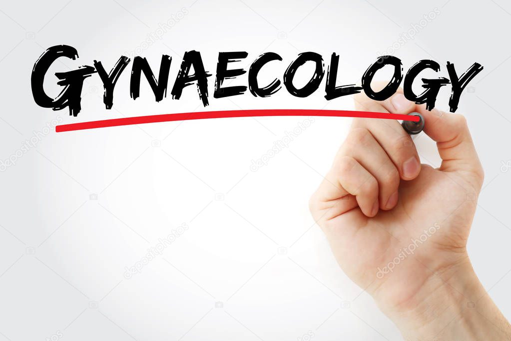 Background concept wordcloud illustration of gynaecology