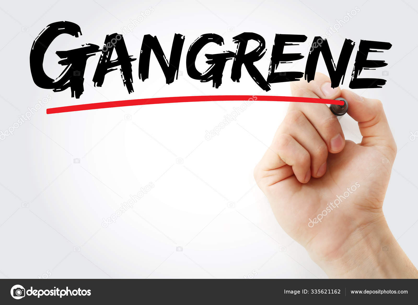 Gangrene text with marker Stock Photo by ©dizanna 335621162