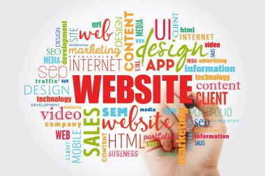 Web sitesi kelime bulutu kolaj