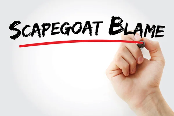 Scapegoat Blame text with marker — Stock Photo, Image