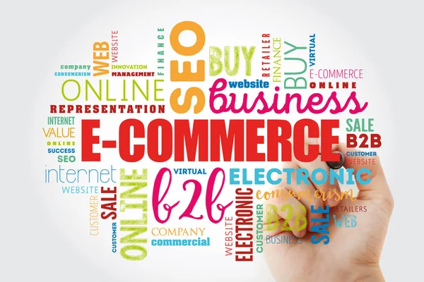 E-Commerce Word Cloud Collage — Stockfoto