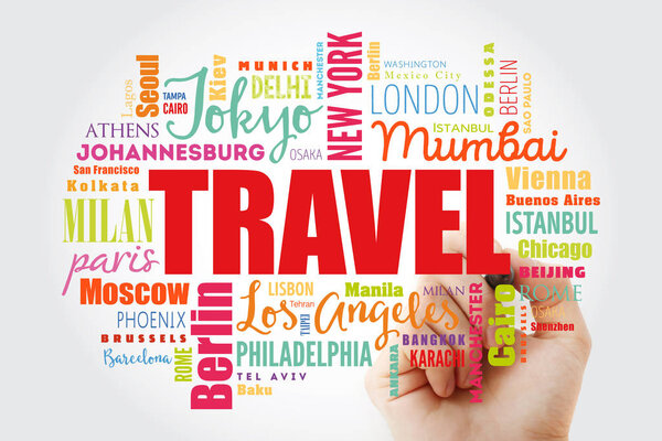 TRAVEL word cloud concept
