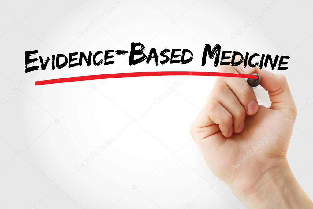 Evidence-Based medicine text with marker