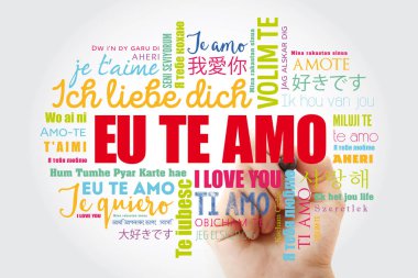 Eu Te Amo (Seni Portekizce seviyorum) kelime bulutu