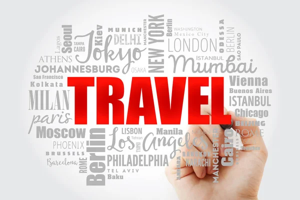 TRAVEL word cloud concept — Stock Photo, Image