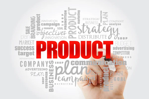 Product word cloud collage — Stockfoto