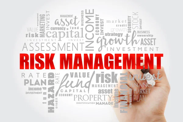 Risk Management word cloud collage — Stock Photo, Image