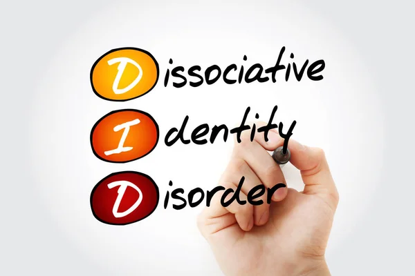 Czy-Dysocjacyjny akronim zaburzenia tożsamości — Zdjęcie stockowe
