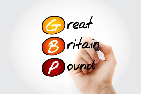 GBP - Acrónimo de Libra Britânica — Fotografia de Stock