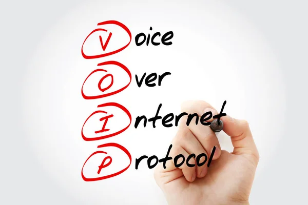 VOIP - Akronim Voice over Internet Protocol — Stok Foto