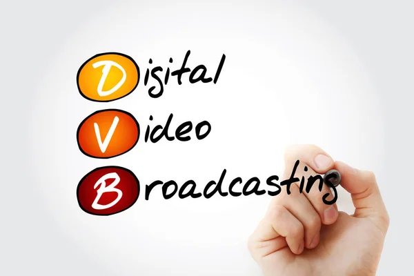 DVB - Acrónimo de difusión digital de vídeo — Foto de Stock