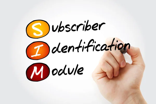 SIM - sigla del módulo de identificación del suscriptor —  Fotos de Stock