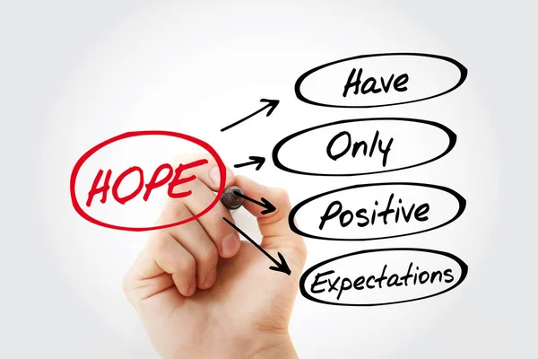 HOPE - Hanging Onto Positive Expectations — Stock Photo, Image