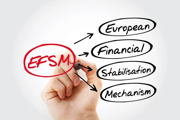 EFSM - Mecanismo Europeo de Estabilización Financiera — Foto de Stock