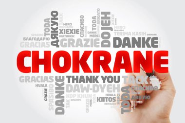 Chokrane Word Cloud with marker, all languages