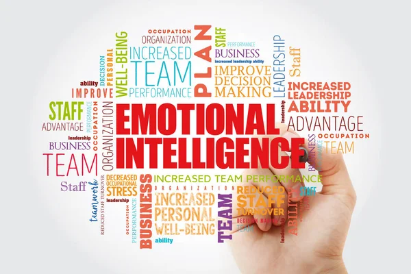 Emotionell intelligens word cloud collage — Stockfoto