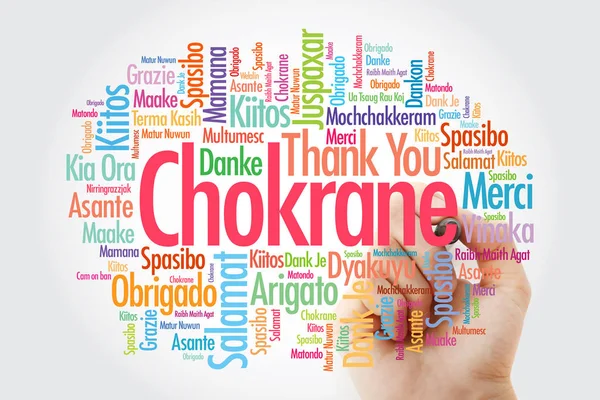 Chokrane Word Cloud jelölővel — Stock Fotó