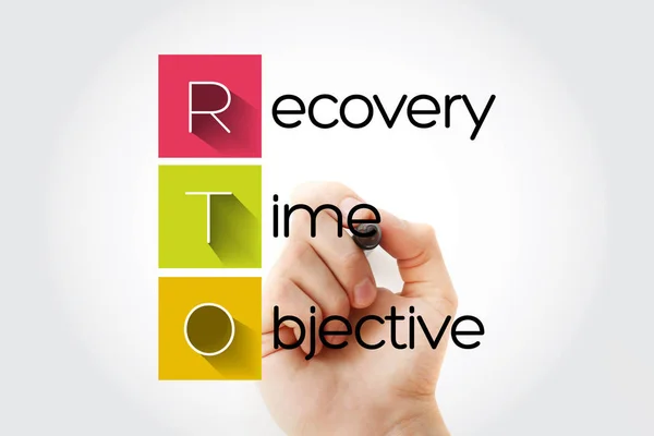 RTO - Recovery Time Objective acronym — Stock Photo, Image