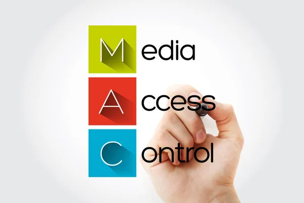 MAC - Acrónimo de controlo de acesso aos meios de comunicação — Fotografia de Stock