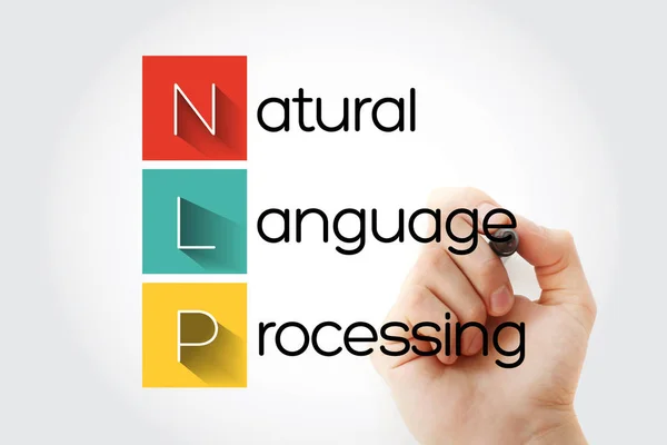 Nlp - Akronym für natürliche Sprachverarbeitung — Stockfoto
