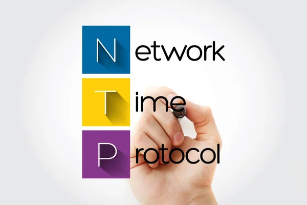 NTP - Akronim Protokol Waktu Jaringan — Stok Foto
