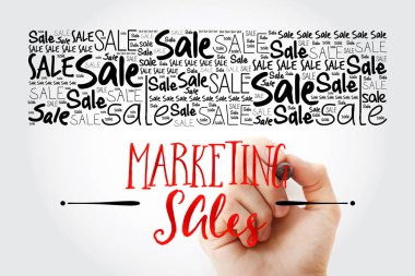 Pazarlama Satış çemberi mühür kelime bulutu