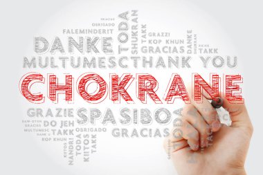 Chokrane Word Cloud with marker, all languages