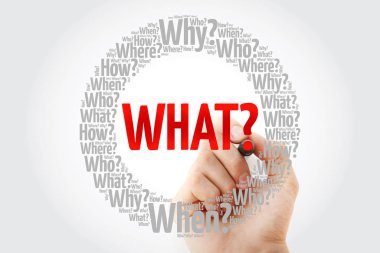 - Ne? Soru, kelime bulutu arkaplanı