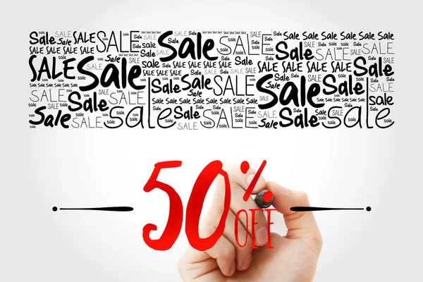 50% Special Discount sale word cloud — Stock Photo, Image