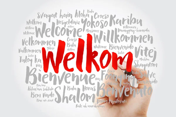 Welkom (Welcome in Afrikaans) word cloud