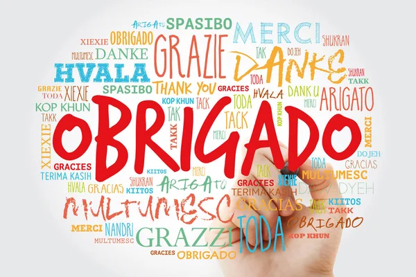 Obrigado (Thank You in Portuguese) Word Cloud