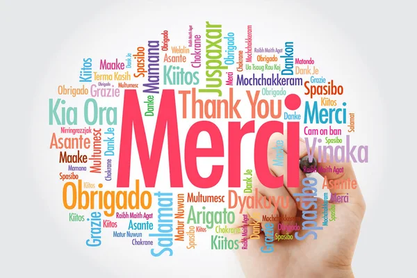 Merci (Fransızca teşekkür ederim) Kelime bulutu