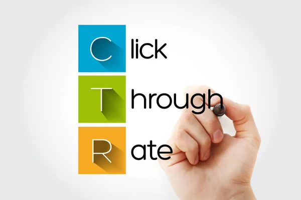 CTR-kliknięcie akronim rate — Zdjęcie stockowe