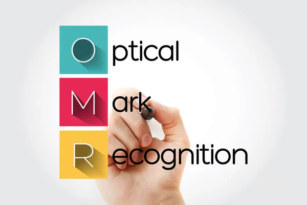 Omr -光学マーク認識の頭字語 — ストック写真