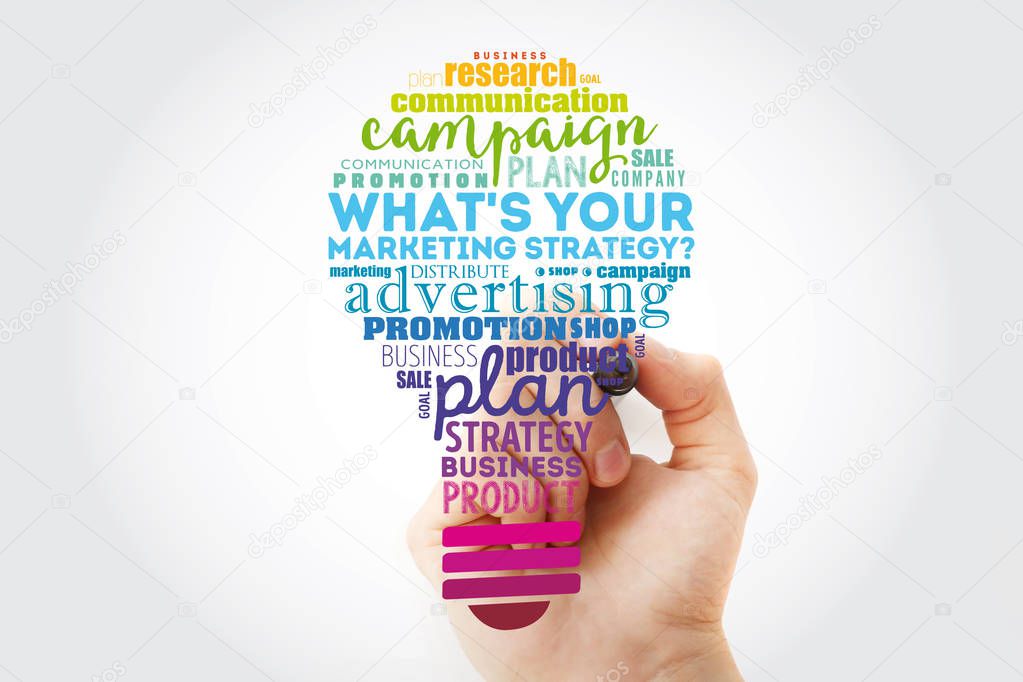 What's Your Marketing Strategy light bulb