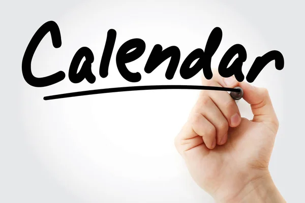 Calendar Text Marker Concept Background — Stock Photo, Image