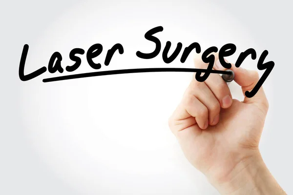 Laserchirurgie Tekst Met Marker Medische Concept Achtergrond — Stockfoto